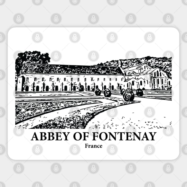 Abbey of Fontenay - France Magnet by Lakeric